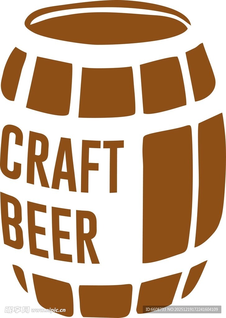 手工精酿啤酒桶标志