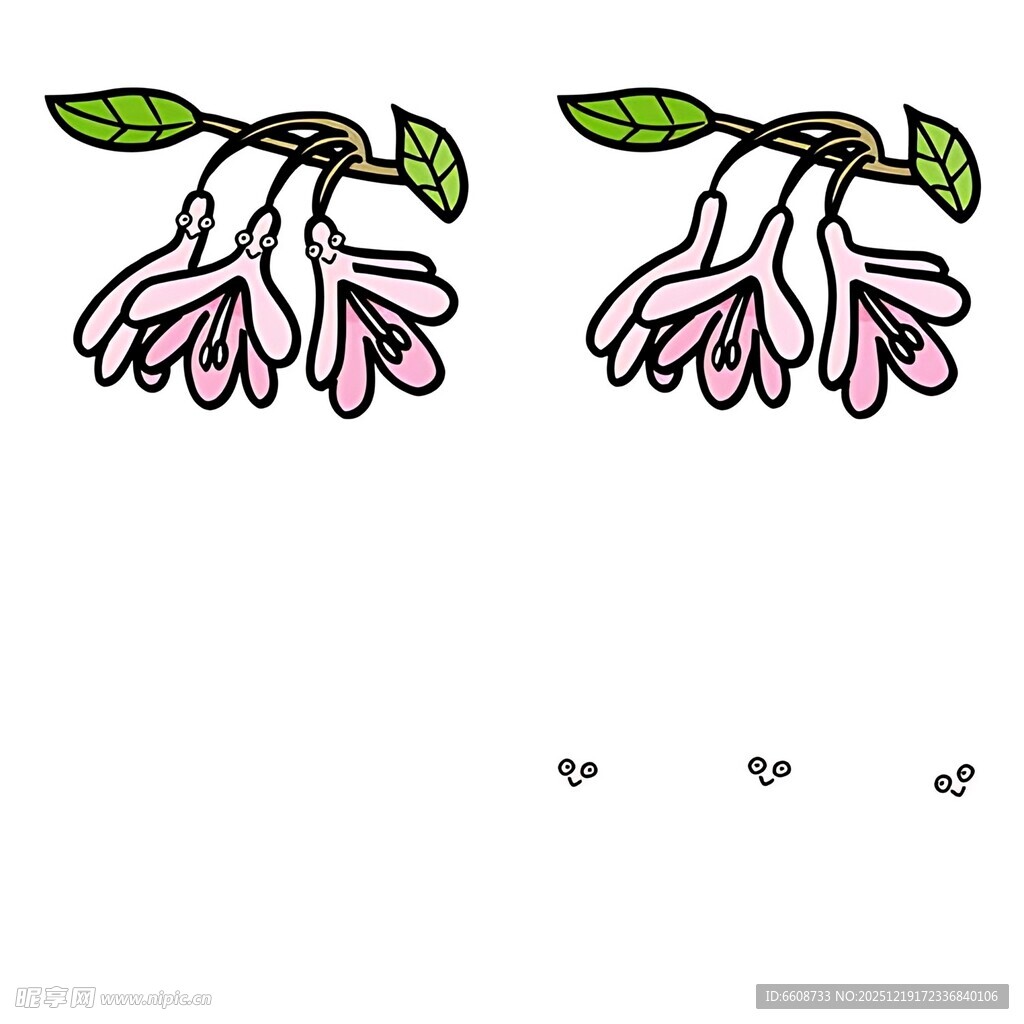 手绘花卉图案设计元素