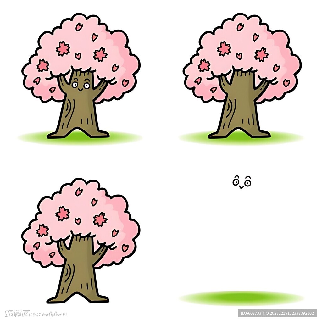 可爱桃心与胡萝卜组合图案