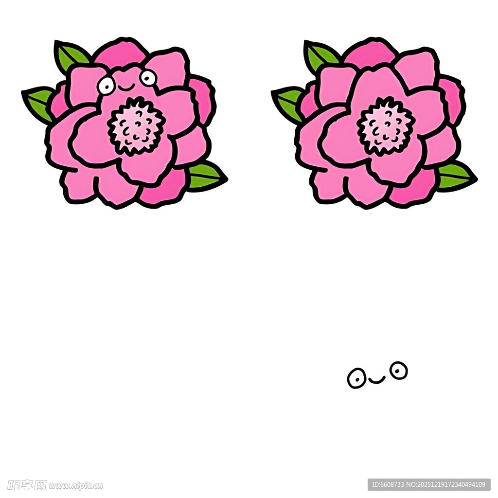 粉色花朵图案设计元素