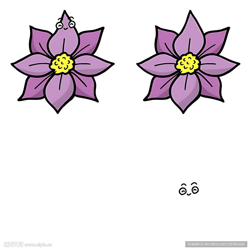 紫色花朵图案设计