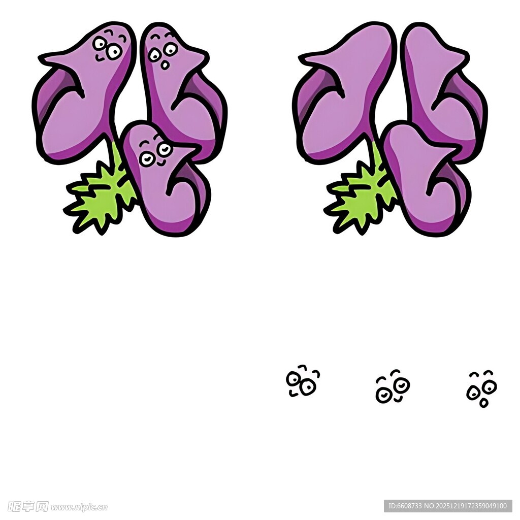 紫色卡通脚印图案设计