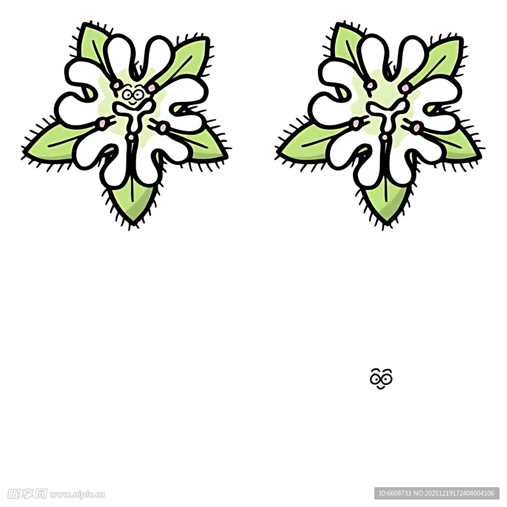 花朵图案耳环设计图