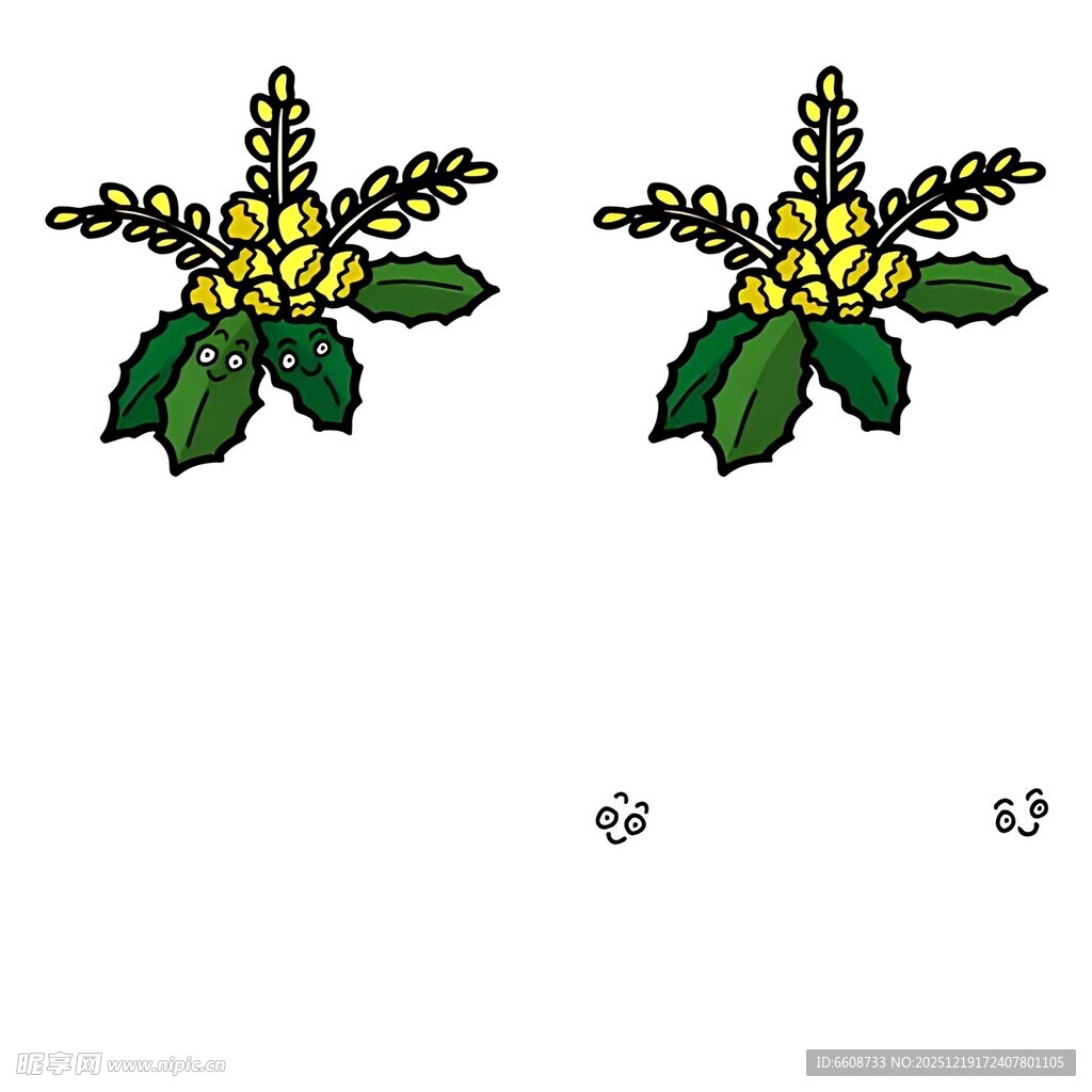 花朵绿叶造型精致耳环