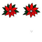 红色花朵图案设计元素