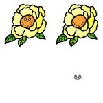 两朵黄色花朵插画