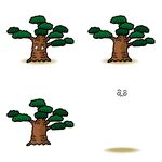 卡通风格树木动画素材