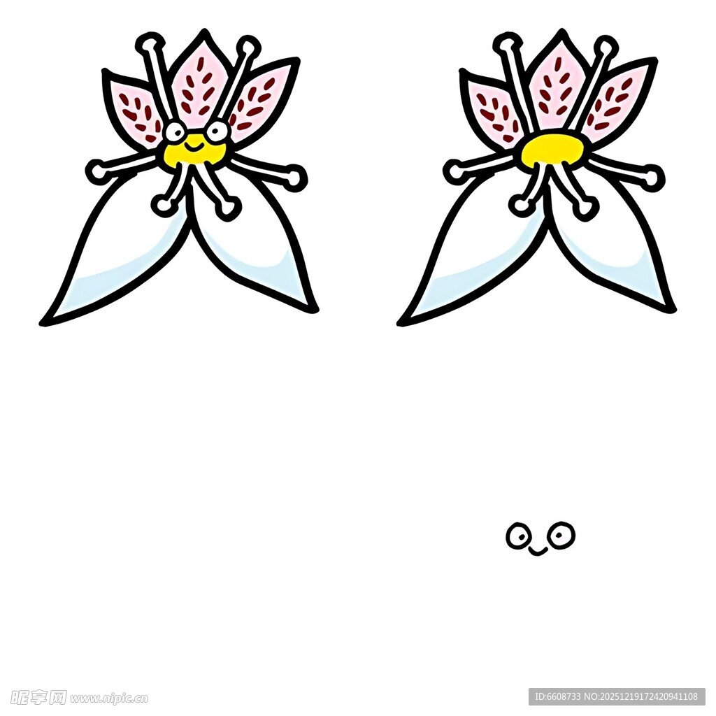 手绘花朵图案设计元素