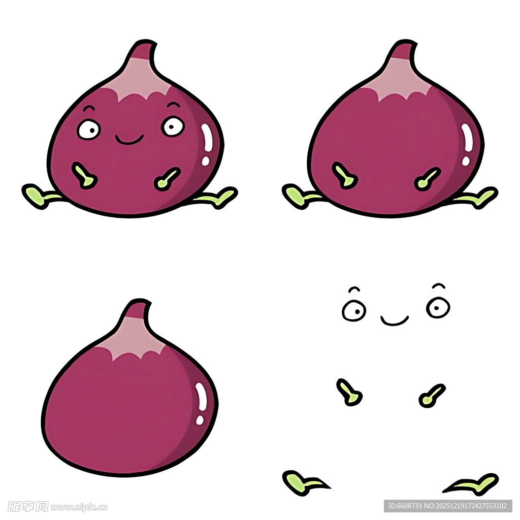 可爱卡通无花果表情展示