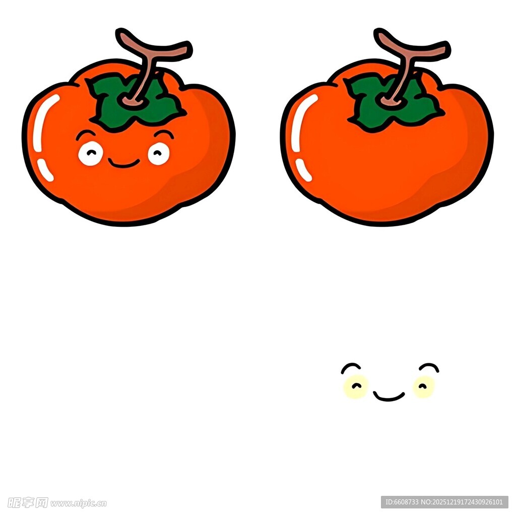 可爱柿子表情图