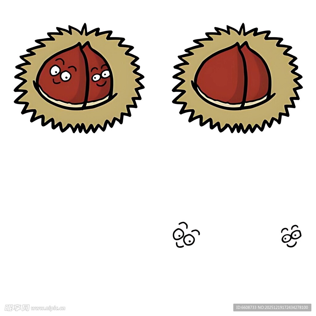 卡通蘑菇与小昆虫图案