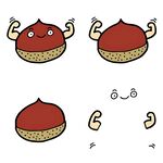 卡通板栗的可爱表情变化