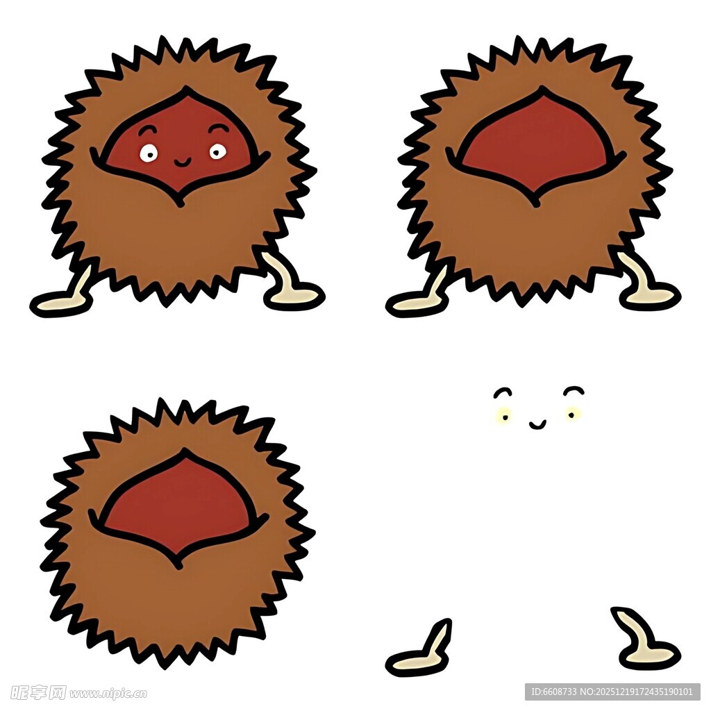 可爱小刺猬的不同形态