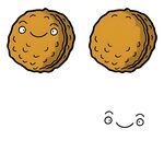 微笑的卡通饼干