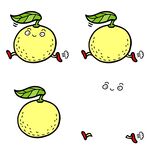 柠檬卡通形象的动态变化
