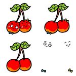 可爱樱桃表情简笔画