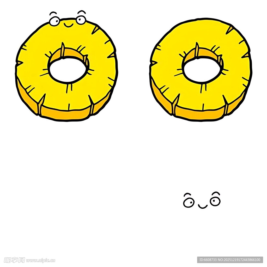 菠萝造型耳环设计图