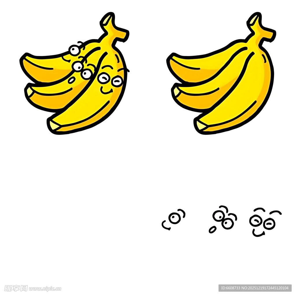 香蕉与飞舞的小虫