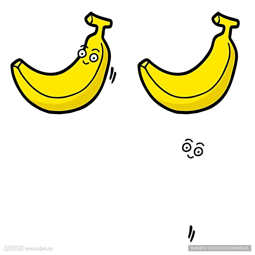 卡通香蕉表情图案
