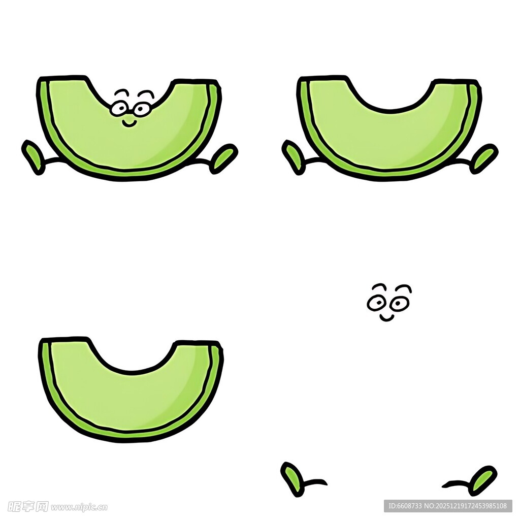 卡通甜瓜切片动态图