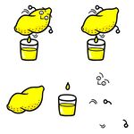 柠檬榨汁过程漫画图