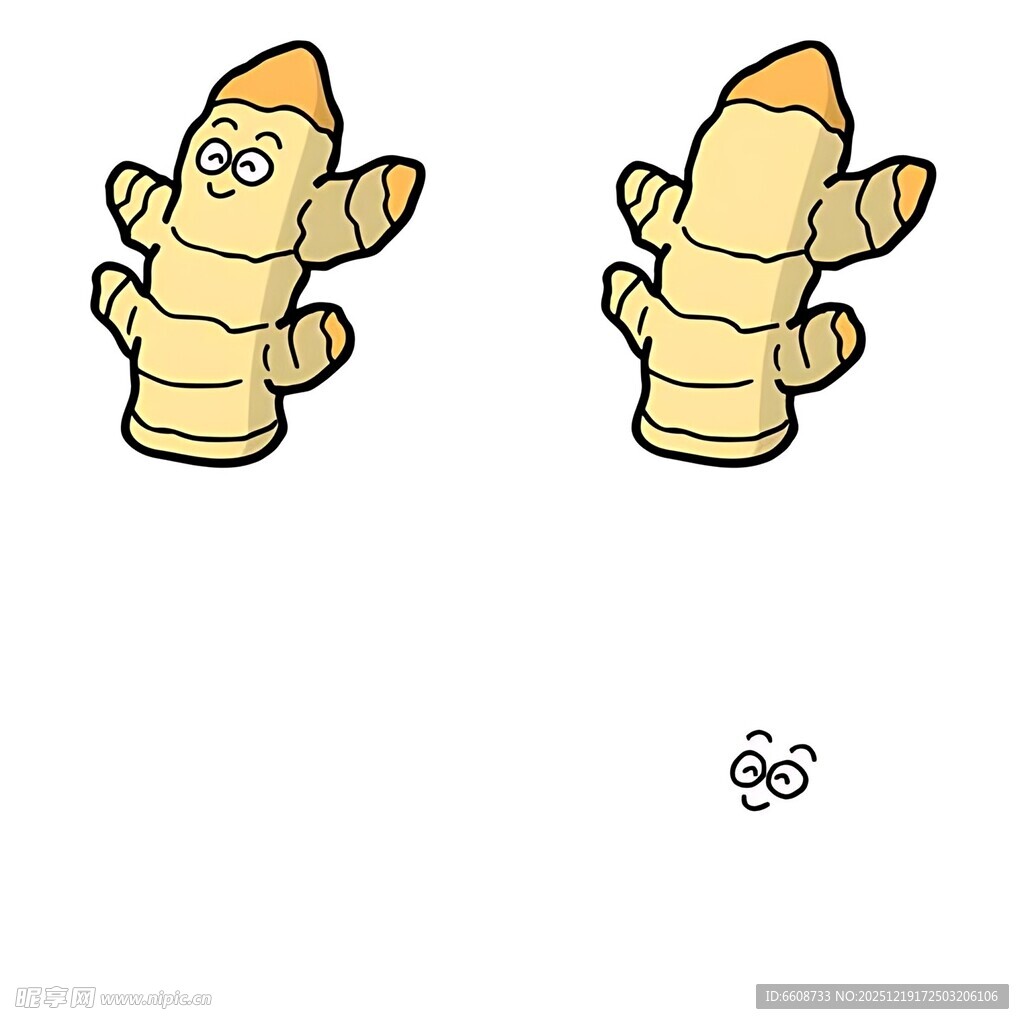 可爱卡通生姜形象插画