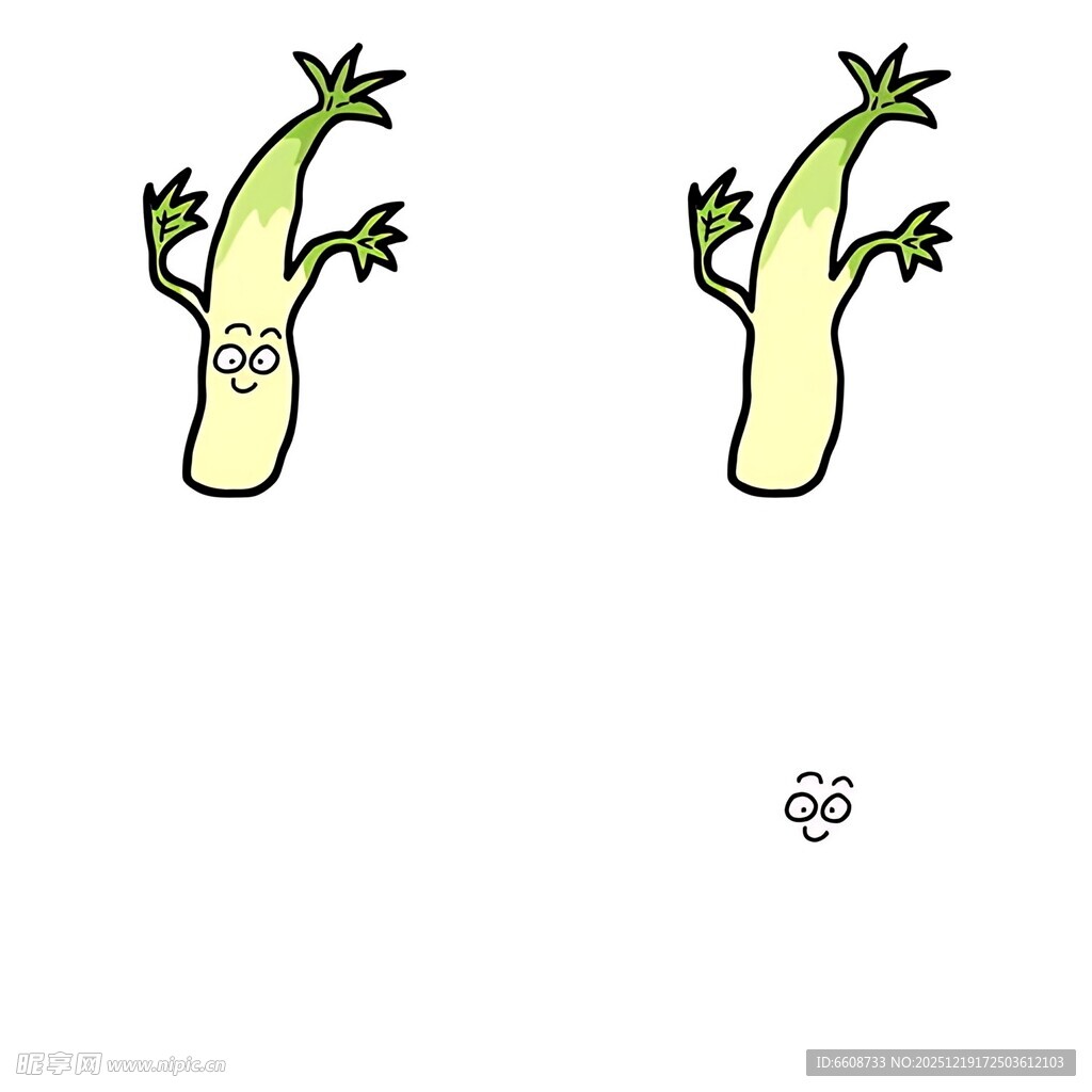 可爱拟人化蔬菜插画