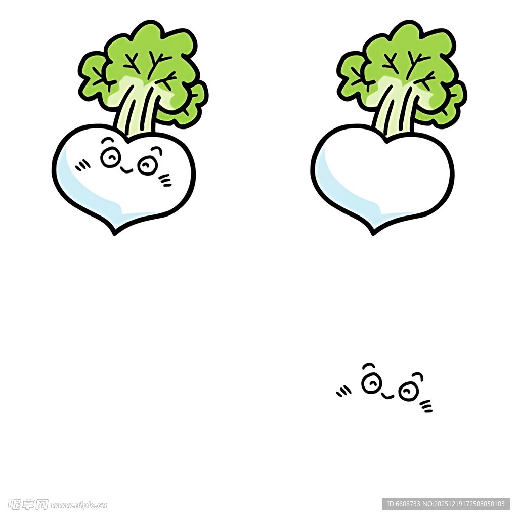可爱卡通萝卜表情图案