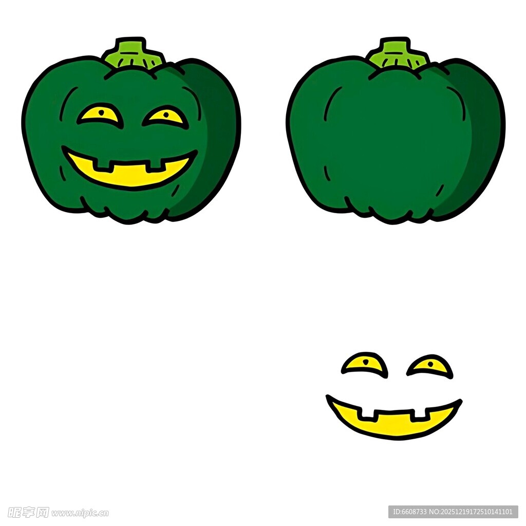 卡通南瓜表情图案集合