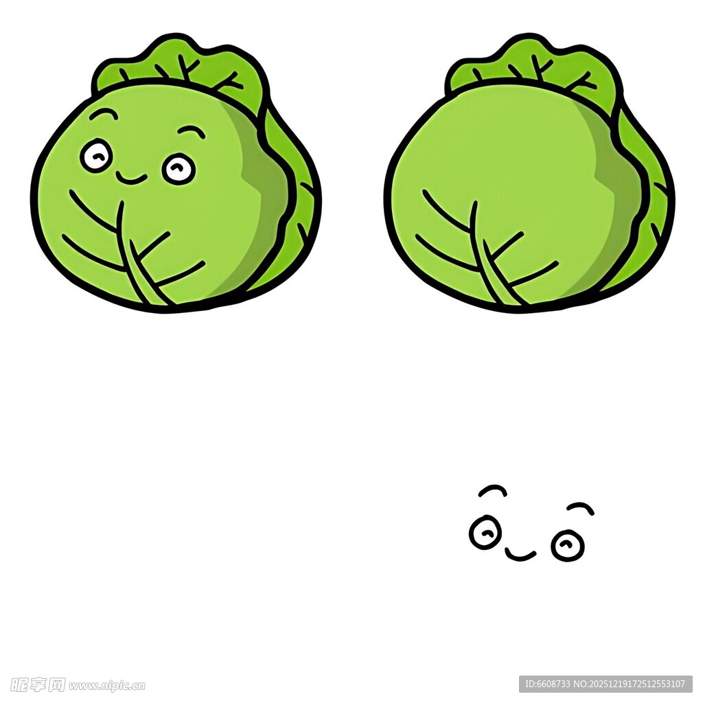 可爱卡通卷心菜表情图
