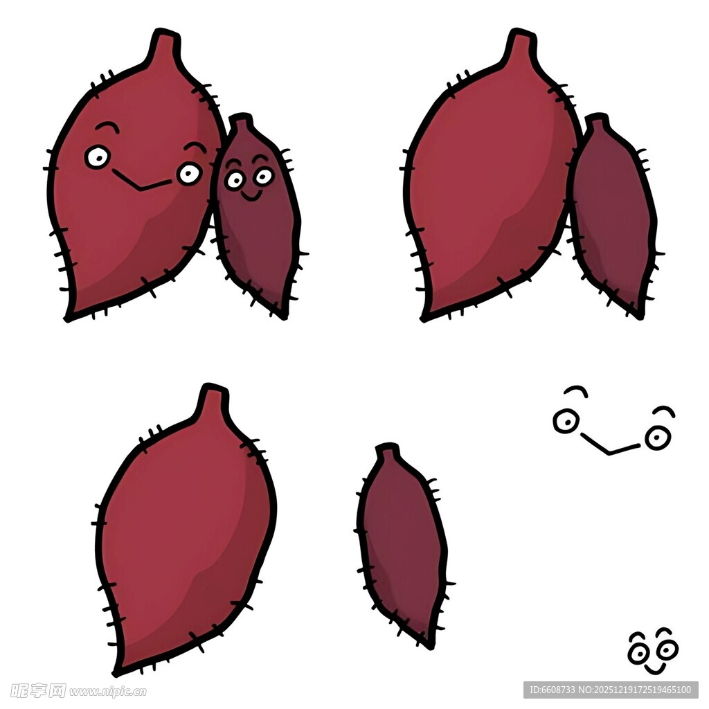 可爱卡通肝脏形象插画