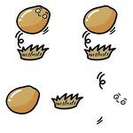 鸡蛋破壳的趣味卡通画面