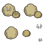 可爱表情的卡通土豆集合