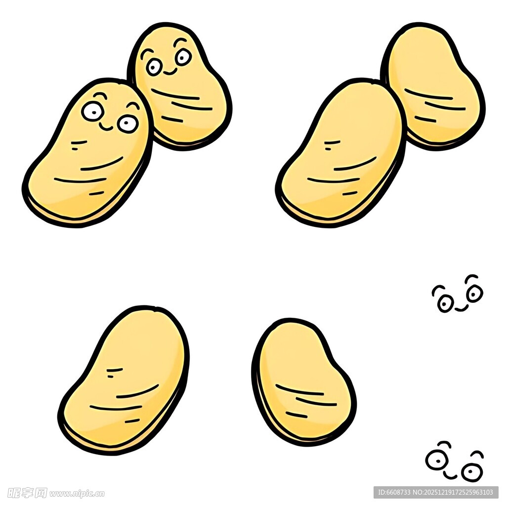 卡通风格的土豆插画