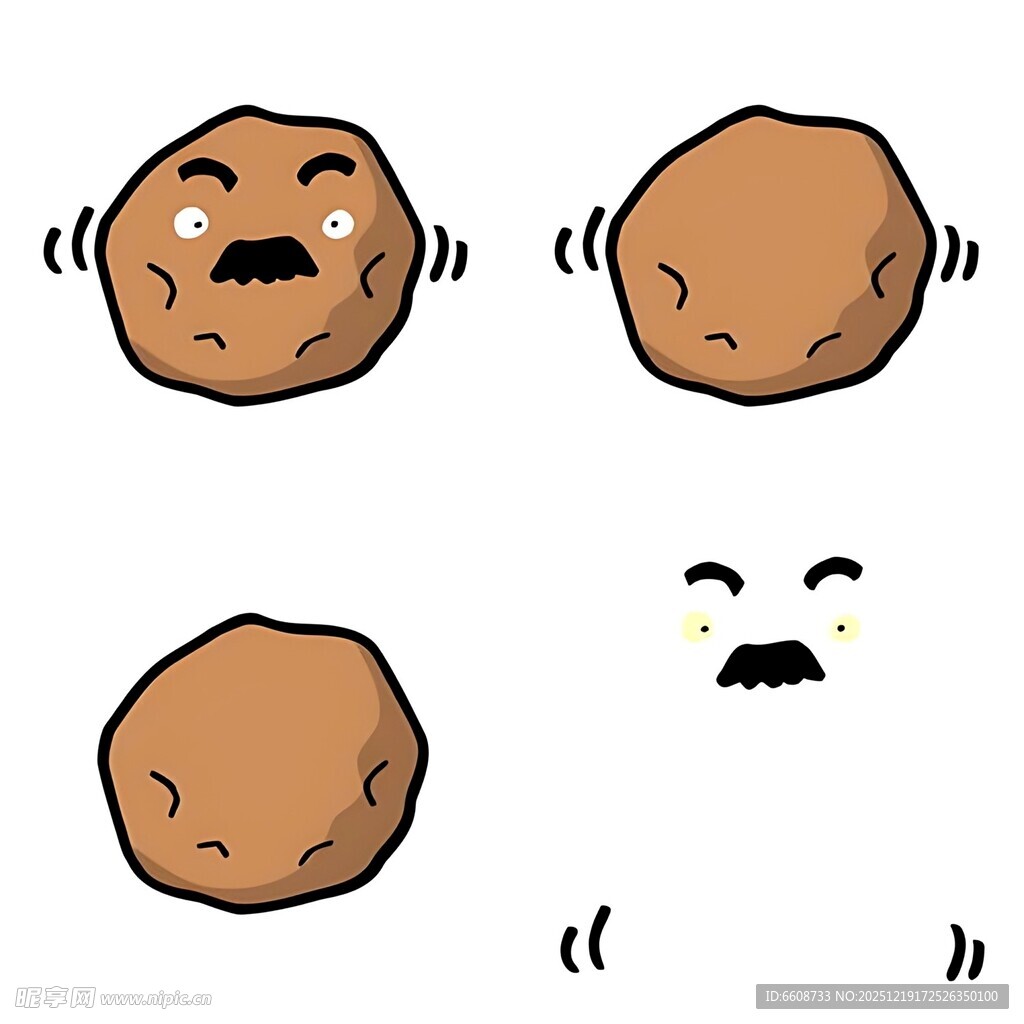 表情丰富的卡通土豆