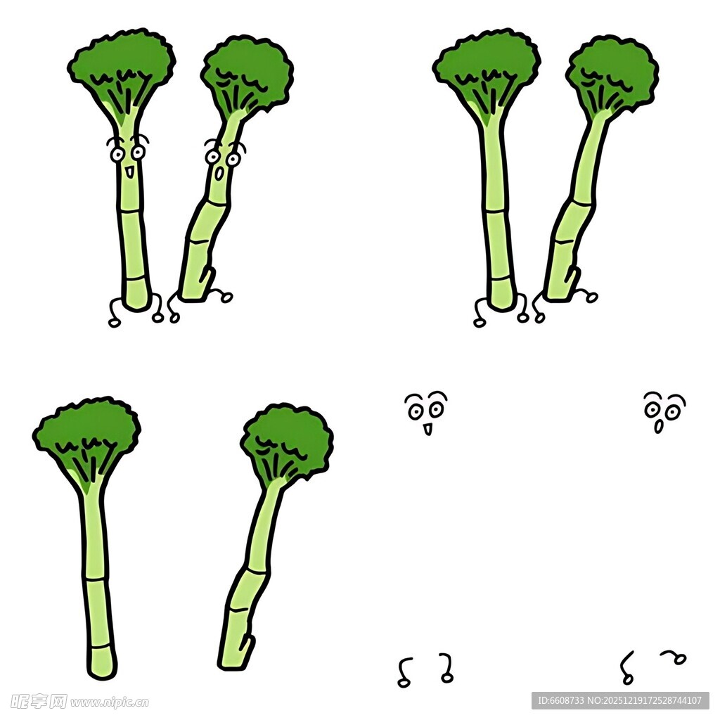 西兰花生长过程简笔画