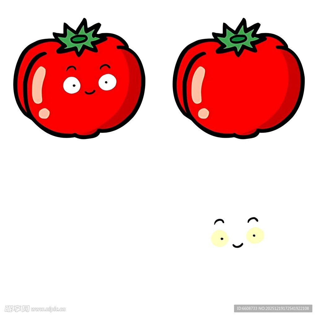 可爱番茄与笑脸