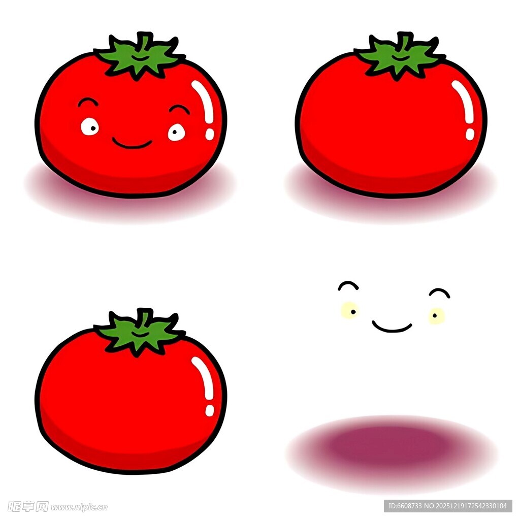 可爱番茄表情插画