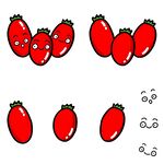 可爱表情小番茄