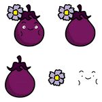 可爱卡通无花果表情图案