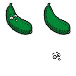 可爱拟人黄瓜卡通形象