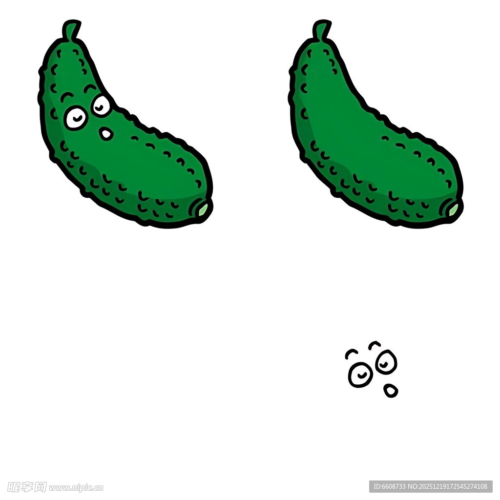 可爱拟人黄瓜卡通形象