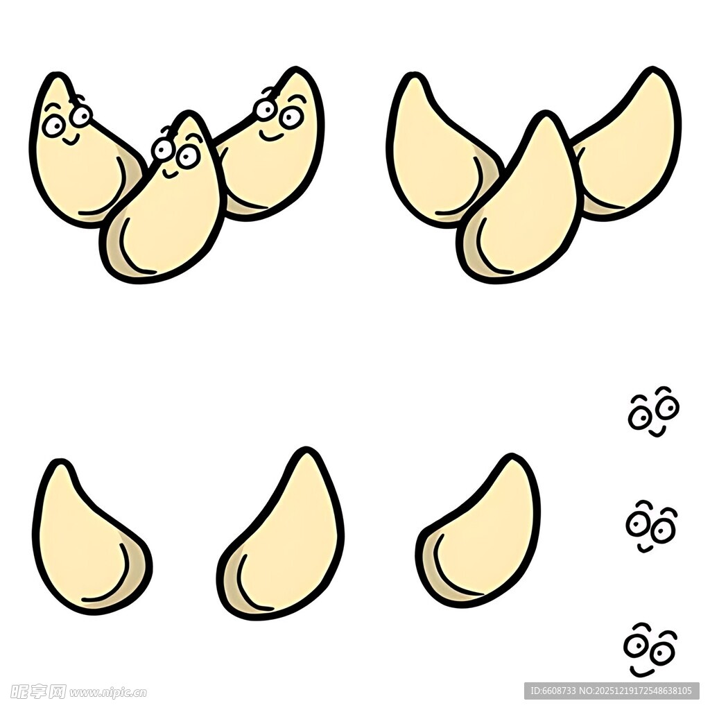 大蒜蒜瓣分解图示
