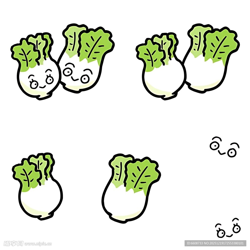 可爱简笔画白菜