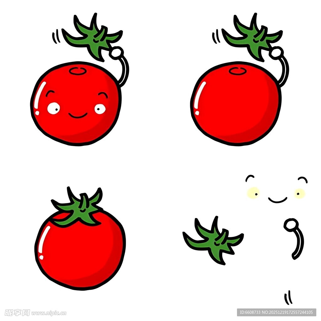 可爱番茄表情绘制过程