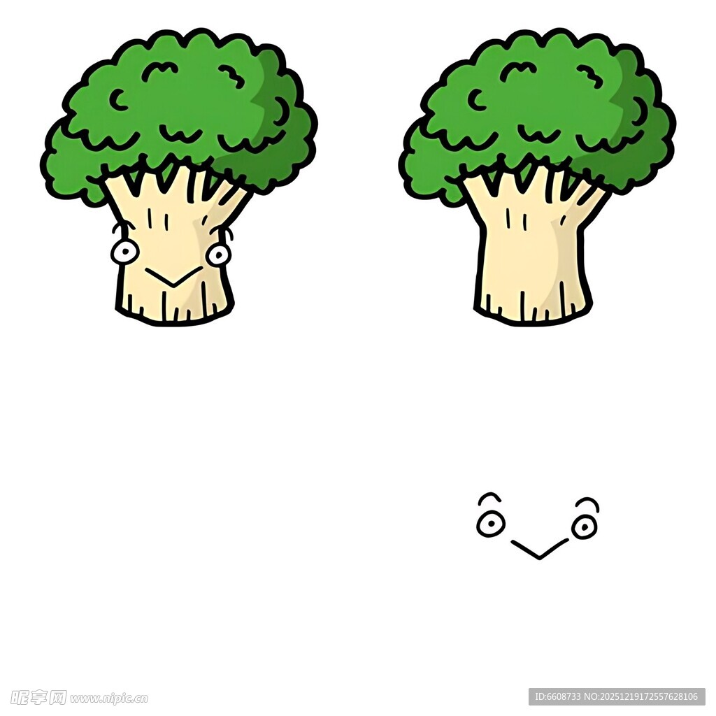 可爱西兰花卡通形象