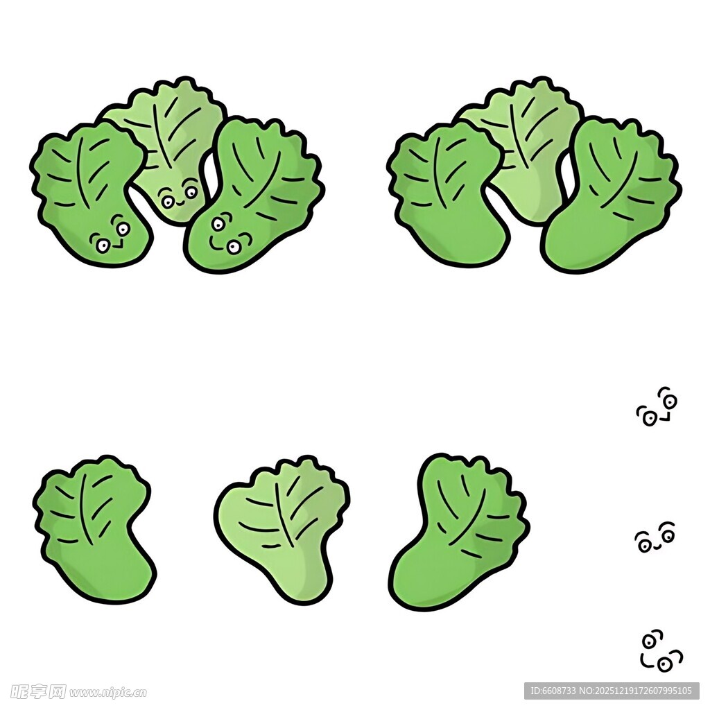 卡通白菜插画图案