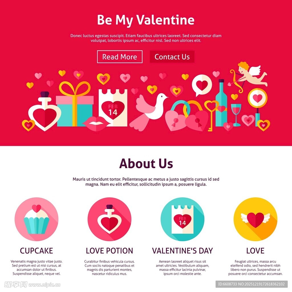 情人节网页设计素材