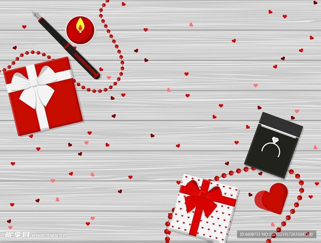 浪漫礼品与装饰元素