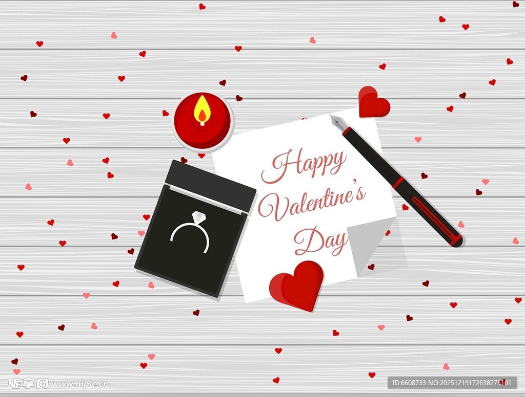 情人节温馨书写场景